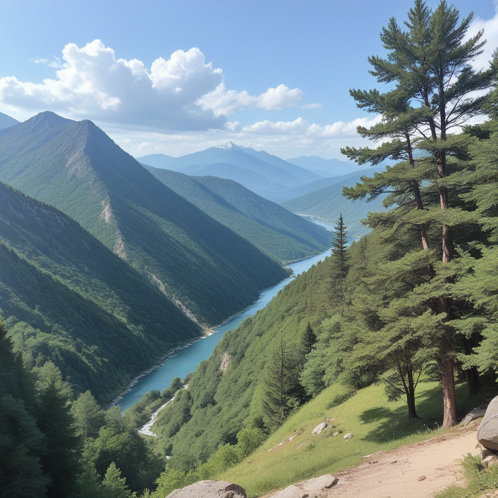 高山の湖
